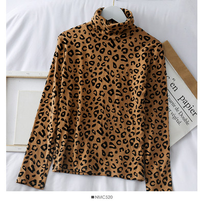 Καθημερινή γυναικεία μπλούζα με κολάρο και ζωικό μοτίβο σε διάφορα χρώματα