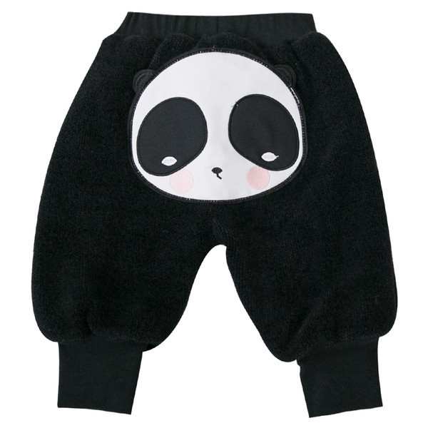 Μοντέρνα παιιδκά παντελόνια για αγόρια με μπεζ και μαύρο χρώμα με εφαρμογή