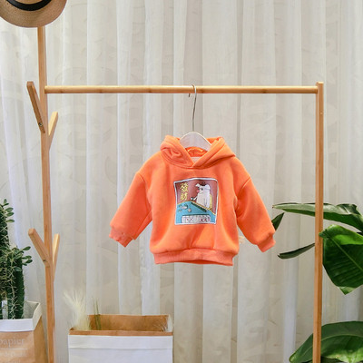 Hanorac pentru copii model nou cu gluga si aplicatie pentru baieti