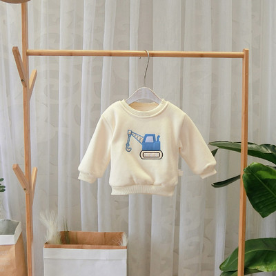 Καθημερινή παιδική μπλούζα για αγόρια σε μπεζ, μπλε, κίτρινο και πορτοκαλί χρώμα