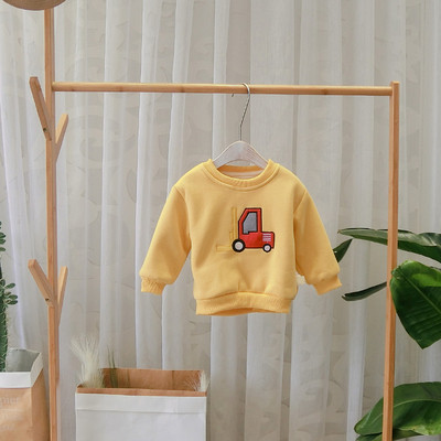 Καθημερινή παιδική μπλούζα για αγόρια σε μπεζ, μπλε, κίτρινο και πορτοκαλί χρώμα