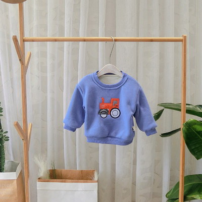 Καθημερινή παιδική μπλούζα για αγόρια σε μπεζ, μπλε, κίτρινο και πορτοκαλί χρώμα