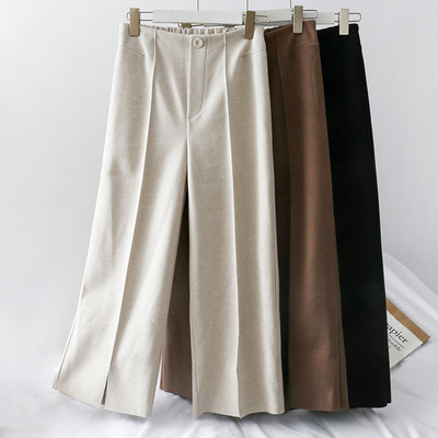 Pantaloni eleganti de dama cu talie inalta si elastic in trei culori