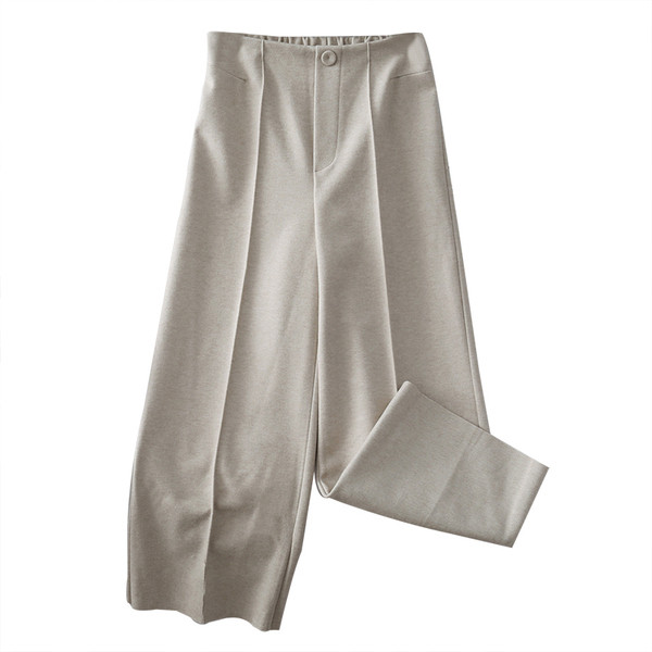 Pantaloni eleganti de dama cu talie inalta si elastic in trei culori