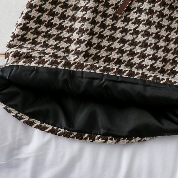 Κομψή  γυναικεία καρό φούστα  με κορδέλα και ψηλή μέση