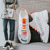 Καθημερινά γυναικεία αθλητικά παπούτσια με πολύχρωμη εφαρμογή σε διάφορα χρώματα