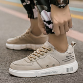 Adidasi moderni pentru barbati cu talpa groasa si sireturi in alb, bej si gri