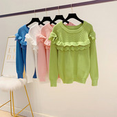 Pulover de dama modern cu decolteu rotund in patru culori