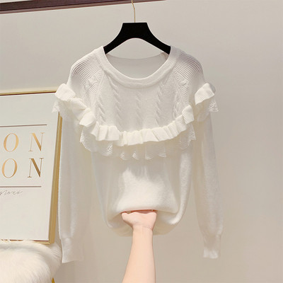 Pulover de dama modern cu decolteu rotund in patru culori