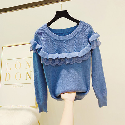 Pulover de dama modern cu decolteu rotund in patru culori