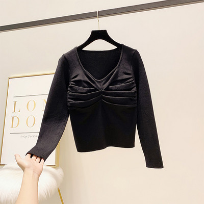 Bluza de dama cu decolteu rotund in patru culori