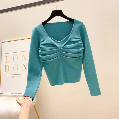 Bluza de dama cu decolteu rotund in patru culori