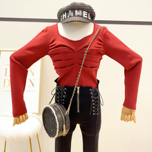 Bluza de dama cu decolteu rotund in patru culori