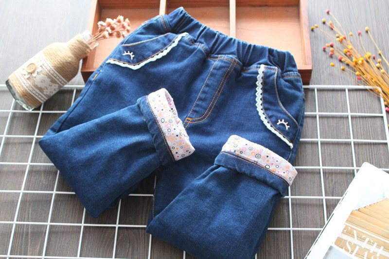 Modern gyerek farmer lányoknak - kék színű