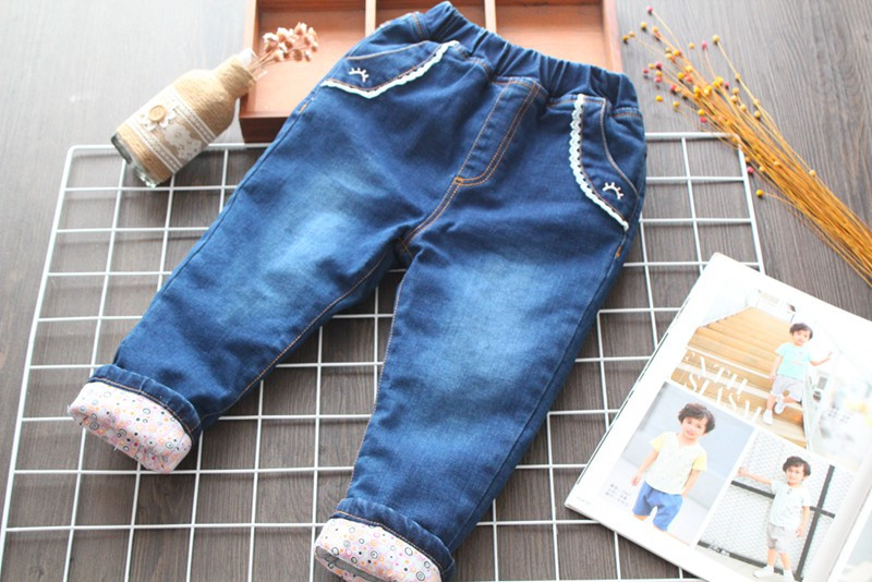 Modern gyerek farmer lányoknak - kék színű