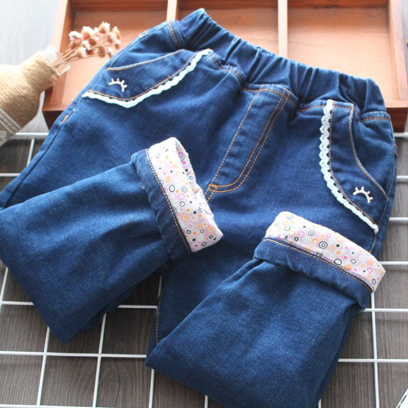 Modern gyerek farmer lányoknak - kék színű