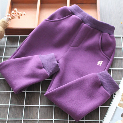 Model nou de pantaloni sport pentru copii de zi cu zi pentru fete în gri, roz, albastru și violet