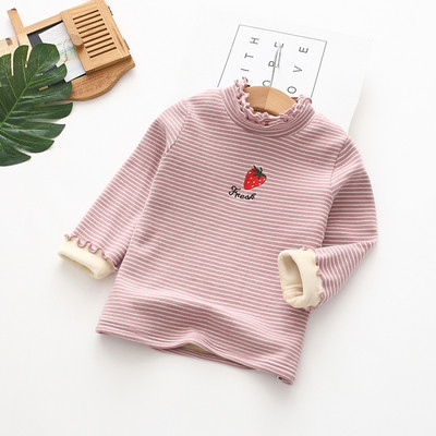 Új modell csíkos gyerekblúz lányoknak hímzéssel több színben