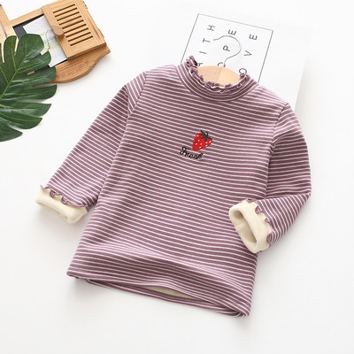 Új modell csíkos gyerekblúz lányoknak hímzéssel több színben