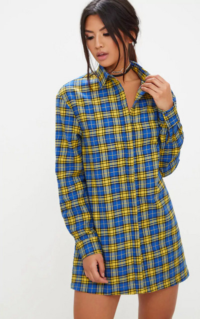 Cămașă casual damă în carouri cu nasturi în două culori