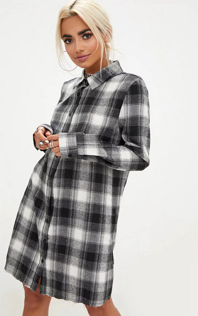 Cămașă casual damă în carouri cu nasturi în două culori