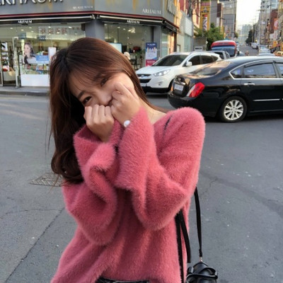 Pulover pufos casual dama cu maneci lungi in doua culori