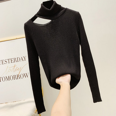 Pulover de dama cu guler inalt in mai multe culori