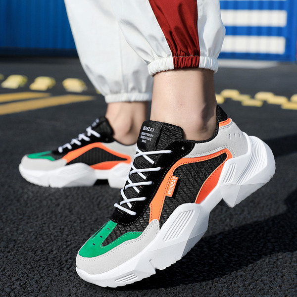 ΝΕΟ μοντέλο μοντέρνα αθλητικά ανδρικά παπούτσια με σκληρή σόλα σε τρία χρώματα