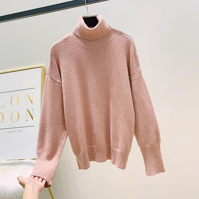 Modern női pulóver magas gallérral több színben