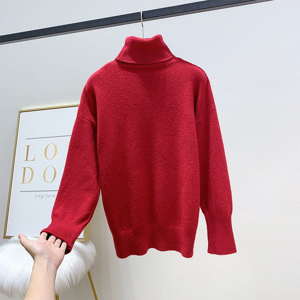 Modern női pulóver magas gallérral több színben