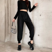 Μακρύ αθλητικό παντελόνι σε μαύρο και καφέ χρώμα με ελαστική μέση