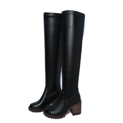 Ghete de dama moderne din piele in negru