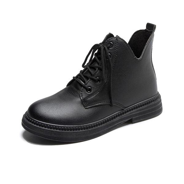 Pantofi moderni de dama cu sireturi si talpa plata in negru