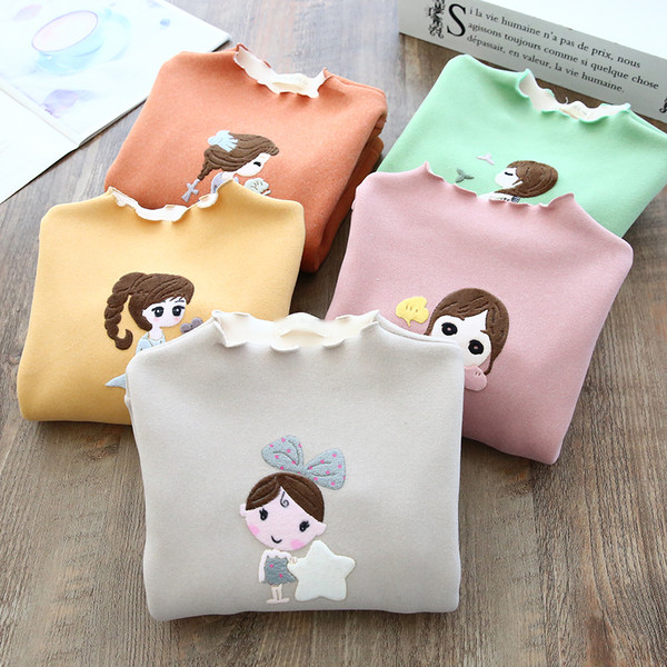 Új modell O-nyakú gyerekblúz lányoknak többféle színben