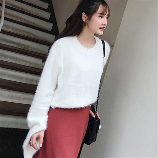 Γυναικείο καθημερινό φούτερ με ωοειδές ντεκολτέ στο κόκκινο και λευκό χρώμα