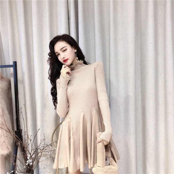 Rochie de dama cu dantela in trei culori