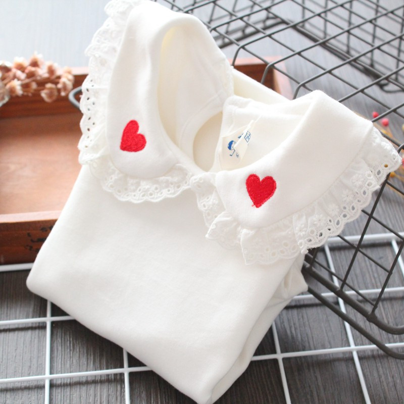 Νέο μοντέλο παιδικό μπλουζάκι με κεντήματα σε λευκό χρώμα