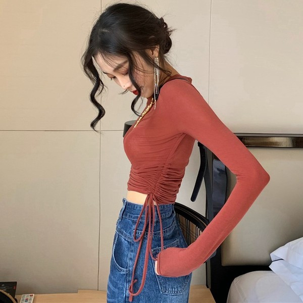 Bluza scurta de dama, cu cravate in mai multe culori