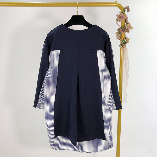 Hosszú csíkos ing mellényutánzattal