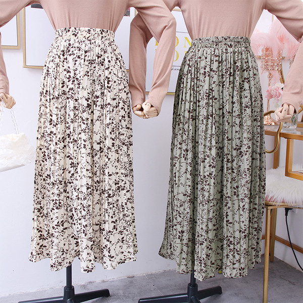 Modern női rakott szoknya mintával - többféle színben