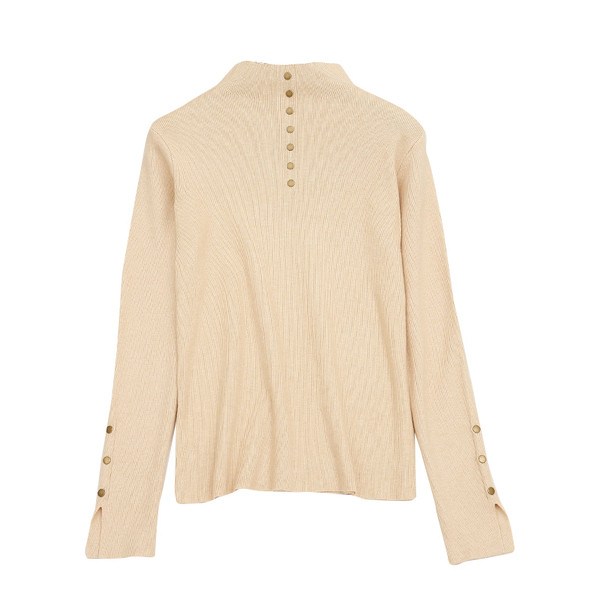 Bluza casual dama cu nasturi si guler inalt in mai multe culori