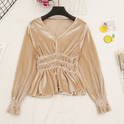 Casual Γυναικεία μπλούζα με λαιμόκοψη και μακρύ μανίκι σε πέντε χρώματα