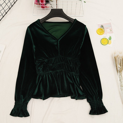 Casual Γυναικεία μπλούζα με λαιμόκοψη και μακρύ μανίκι σε πέντε χρώματα