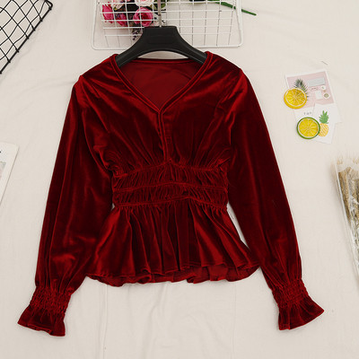 Casual Γυναικεία μπλούζα με λαιμόκοψη και μακρύ μανίκι σε πέντε χρώματα