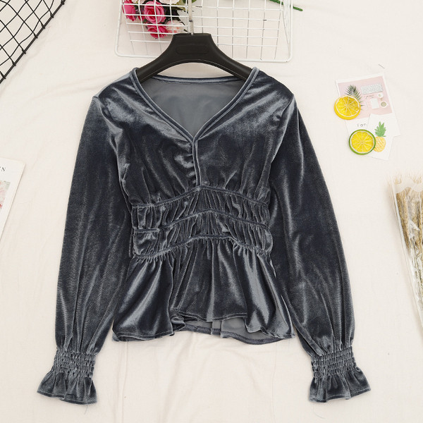 Casual Γυναικεία μπλούζα με λαιμόκοψη και μακρύ μανίκι σε πέντε χρώματα