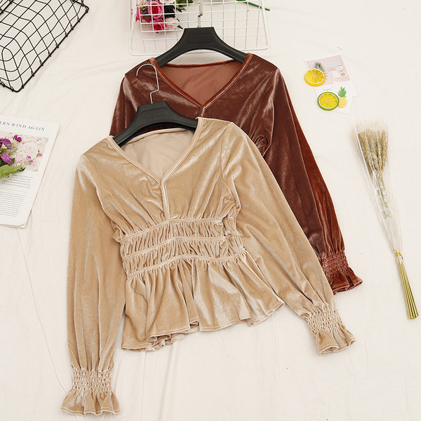 Casual Γυναικεία μπλούζα με λαιμόκοψη και μακρύ μανίκι σε πέντε χρώματα