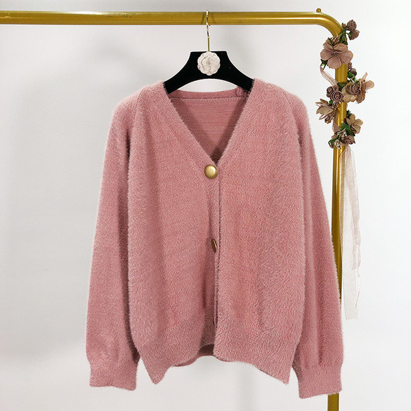 Cardigan dama cu nasturi in patru culori - model uni