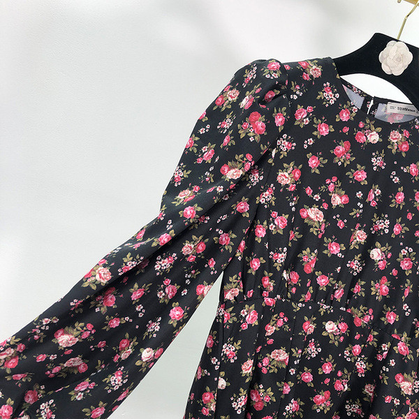 Rochie de croi lung cu model floral