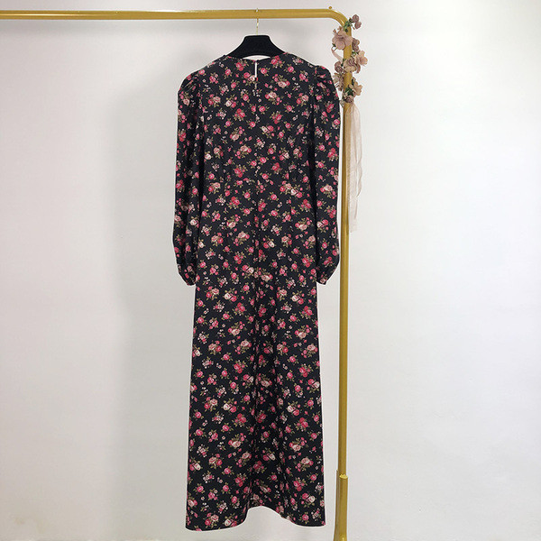 Rochie de croi lung cu model floral