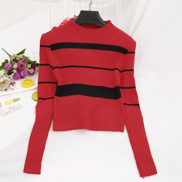 Bluză casual de damă cu decolteu oval în cinci culori